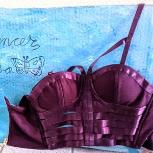 Purple corset bra